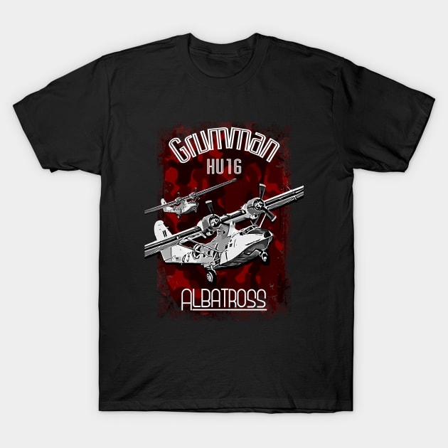 Grumman HU-16 Albatross Sea Plane T-Shirt by aeroloversclothing